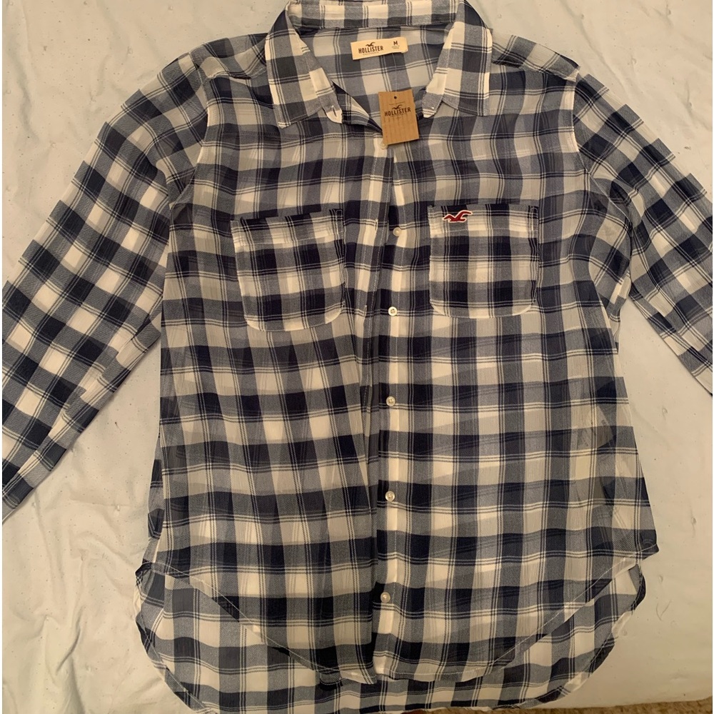 Holister see through flannel